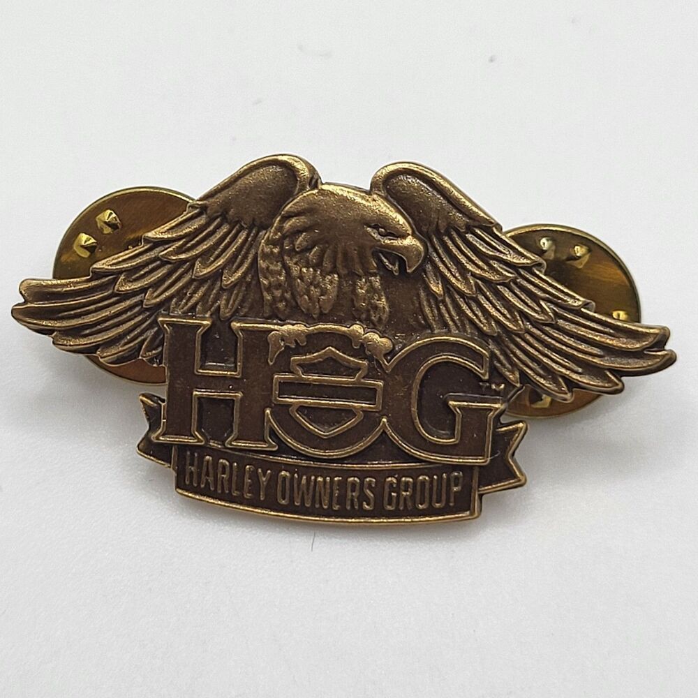 VINTAGE 1983 HARLEY DAVIDSON INC HARLEY OWNERS GROUP PINBACK PIN 1.5in